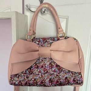 Betsey Johnson Sequin Satchel Bag